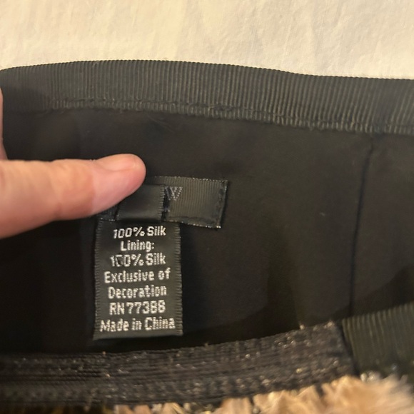 J CREW COLLECTION Naomi Feather Sequin Embellished SILK Mini Skirt 0 - Picture 8 of 15